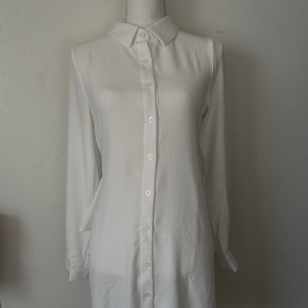 long sleeve front tie dress